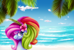 Size: 1020x690 | Tagged: safe, artist:equmoria, rainbow dash (g3), pony, g3, g3.5, beach, female, g3betes, ocean, solo, water