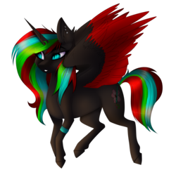 Size: 3721x3609 | Tagged: safe, artist:crazllana, oc, oc only, oc:nova, alicorn, pony, colored wings, female, high res, mare, multicolored wings, simple background, solo, transparent background