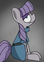 Size: 665x923 | Tagged: safe, artist:booker-the-dewitt, maud pie, earth pony, pony, g4, female, mare, no pupils, sitting, solo