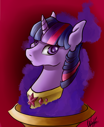 Size: 1024x1247 | Tagged: safe, artist:nightlypearl, twilight sparkle, alicorn, pony, g4, female, foreshadowing, jewelry, solo