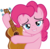 Size: 4398x4320 | Tagged: safe, artist:sollace, pinkie pie, earth pony, pony, g4, honest apple, .svg available, absurd resolution, female, guitar, lip bite, looking at you, show accurate, simple background, solo, transparent background, vector