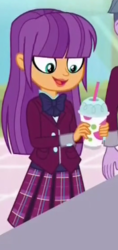 Size: 176x373 | Tagged: safe, screencap, ginger owlseye, equestria girls, g4, my little pony equestria girls: summertime shorts, shake things up!, background human, clothes, cropped, crystal prep academy uniform, cute, female, school uniform, smoothie