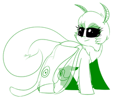 Size: 1627x1318 | Tagged: safe, artist:notenoughapples, oc, oc only, oc:actias, mothpony, original species, monochrome, simple background, solo, white background