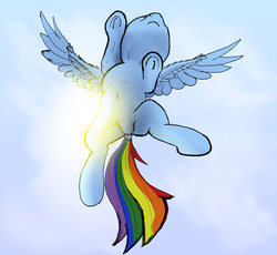 Size: 2658x2448 | Tagged: safe, artist:xbi, rainbow dash, pony, g4, armpits, female, flying, high res, solo