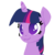 Size: 1200x1200 | Tagged: safe, artist:galawaille, twilight sparkle, pony, unicorn, g4, 3d, :3, blender, bust, cel shading, female, mare, no pupils, simple background, smiling, solo, transparent background