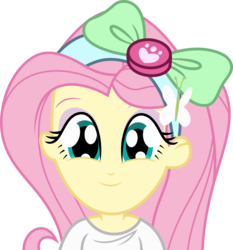 Size: 7000x7522 | Tagged: safe, artist:luckreza8, fluttershy, equestria girls, g4, my little pony equestria girls: summertime shorts, pet project, .svg available, absurd resolution, bow, clothes, cute, female, looking at you, shyabetes, simple background, smiling, solo, transparent background, vector