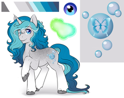 Size: 3787x3000 | Tagged: safe, artist:askbubblelee, oc, oc only, oc:bubble lee, pony, unicorn, body freckles, female, freckles, high res, looking at you, mare, reference sheet, smiling, solo, unshorn fetlocks