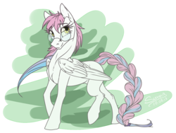 Size: 1000x750 | Tagged: safe, artist:sunny way, oc, oc only, oc:citron, pegasus, pony, rcf community, colored, colored lineart, commission, cute, female, glasses, mare, solo, walking