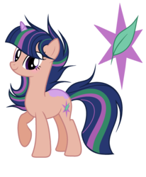Size: 1645x2001 | Tagged: safe, artist:velveagicsentryyt, oc, oc only, oc:star spruce, pony, unicorn, female, mare, offspring, parent:timber spruce, parent:twilight sparkle, parents:timbertwi, raised hoof, simple background, solo, transparent background
