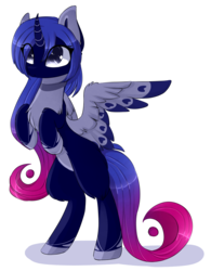 Size: 1024x1316 | Tagged: safe, artist:php146, oc, oc only, oc:yosamu, alicorn, pony, alicorn oc, curved horn, female, horn, mare, rearing, simple background, solo, transparent background