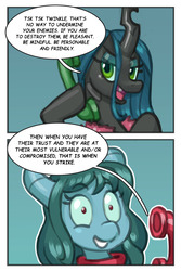 Size: 1280x1915 | Tagged: safe, artist:nauth, queen chrysalis, oc, oc:twinkle bun, g4, advice, ask, phone, tumblr