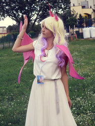 Size: 720x960 | Tagged: safe, princess cadance, alicorn, human, g4, clothes, cosplay, costume, irl, irl human, photo, princess, wings
