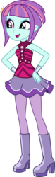 Size: 1558x5000 | Tagged: safe, artist:diegator007, sunny flare, equestria girls, equestria girls specials, g4, my little pony equestria girls: dance magic, boots, clothes, female, hand on hip, high heel boots, high res, open mouth, shoes, simple background, skirt, solo, transparent background, vector
