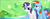 Size: 600x224 | Tagged: dead source, safe, artist:larvarti, discord, rainbow dash, rarity, g4, alternate hairstyle, angry, chaos, discorded, discorded landscape, green sky, hairstyle swap, mane swap, new hairstyle, shocked, vector