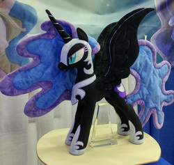Size: 1147x1089 | Tagged: safe, artist:equestriaplush, nightmare moon, alicorn, pony, bronycon, g4, concave belly, irl, photo, plushie, slender, solo, thin