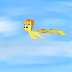 Size: 1600x1600 | Tagged: safe, artist:radchenko-lev, spitfire, pony, g4, female, flying, solo