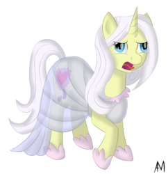 Size: 1500x1550 | Tagged: dead source, safe, artist:afterman, lily lace, pony, unicorn, g4, bleh, clothes, derp face, disgusted, dress, female, mare, open mouth, shoes, simple background, solo, standing, tongue out, transparent background