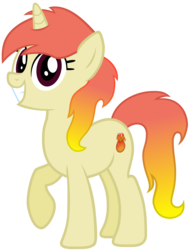 Size: 4250x5600 | Tagged: safe, artist:xboomdiersx, oc, oc only, oc:sizzling cerise, pony, unicorn, absurd resolution, female, mare, raised hoof, simple background, smiling, solo, transparent background