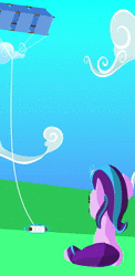 Size: 1440x2960 | Tagged: safe, artist:galawaille, starlight glimmer, pony, g4, 3d, animated, blender, cel shading, cute, female, kite, magic, no sound, solo, telekinesis, that pony sure does love kites, webm