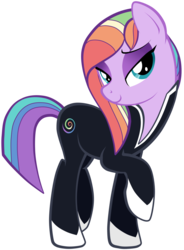 Size: 1024x1392 | Tagged: safe, artist:petraea, oc, oc only, oc:chroma swirl, earth pony, pony, female, mare, simple background, solo, transparent background, vector