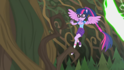 Size: 1920x1080 | Tagged: safe, screencap, sci-twi, twilight sparkle, equestria girls, g4, legend of everfree, converse, female, lightning, ponied up, sci-twilicorn, shoes, sneakers, solo