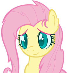 Size: 1024x1083 | Tagged: safe, artist:bezziie, fluttershy, pony, g4, alternate universe, base used, bust, female, messy mane, portrait, simple background, solo, transparent background