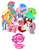Size: 2646x3435 | Tagged: safe, artist:thelimeofdoom, applejack (g1), bow tie (g1), bubbles (g1), cotton candy (g1), ember (g1), firefly, glory, medley, moondancer (g1), twilight, g1, g4, rescue at midnight castle, bow, g1 to g4, generation leap, high res, my little pony logo, tail bow