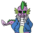 Size: 719x681 | Tagged: safe, artist:mr square, spike, dragon, g4, black sclera, clothes, crossover, jacket, male, sans (undertale), simple background, solo, transparent background, undertale