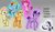 Size: 1024x599 | Tagged: safe, artist:lifekore, applejack, fluttershy, pinkie pie, rainbow dash, rarity, twilight sparkle, alicorn, earth pony, pegasus, pony, unicorn, g4, blushing, bouncing, confident, female, haircut, happy, mane six, refusal, scared, scissors, short hair, short mane, simple background, smiling, snark, twilight sparkle (alicorn), uncomfortable