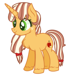 Size: 958x952 | Tagged: safe, artist:svetachan, oc, oc only, oc:appledore, pony, unicorn, female, mare, offspring, parent:applejack, parent:flim, parents:flimjack, simple background, solo, transparent background