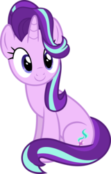 Size: 2879x4500 | Tagged: safe, artist:slb94, starlight glimmer, pony, unicorn, g4, the crystalling, c:, cute, female, glimmerbetes, looking at you, mare, simple background, sitting, smiling, solo, transparent background, vector