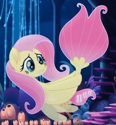 Size: 260x279 | Tagged: safe, screencap, fluttershy, pegasus, seapony (g4), g4, my little pony: the movie, bubble, clothes, coral, cropped, dorsal fin, eyelashes, female, fin, fin wings, fins, fish tail, floating, flowing mane, flowing tail, green eyes, lidded eyes, mare, ocean, open mouth, open smile, pink mane, pink tail, scales, seaponified, seapony fluttershy, seaquestria, seaweed, see-through, smiling, solo, species swap, swimming, tail, underwater, water, wings