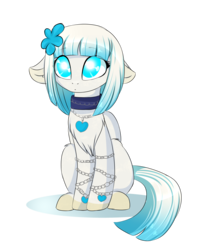 Size: 2384x2798 | Tagged: safe, artist:little-sketches, oc, oc only, pony, chest fluff, commission, cute, female, floppy ears, high res, mare, simple background, sitting, solo, transparent background