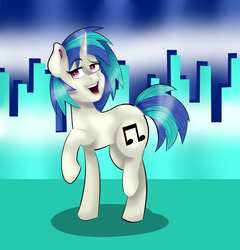 Size: 3153x3281 | Tagged: safe, artist:rdstartie, dj pon-3, vinyl scratch, pony, unicorn, g4, digital art, female, high res, jamming out, music