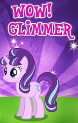 Size: 271x428 | Tagged: safe, edit, gameloft, starlight glimmer, pony, unicorn, g4, cute, female, glimmerbetes, mare, meme, smiling, solo, sparkles, wow! glimmer