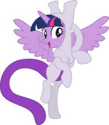 Size: 1001x1146 | Tagged: safe, artist:cloudy glow, twilight sparkle, alicorn, mewtwo, pony, g4, clothes, costume, female, mare, pokémon, simple background, smiling, solo, transparent background, twilight sparkle (alicorn), vector, vector trace