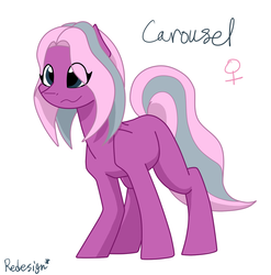 Size: 1024x1037 | Tagged: safe, artist:rosequartz1, oc, oc only, oc:carousel, earth pony, pony, female, mare, offspring, parent:cheese sandwich, parent:pinkie pie, parents:cheesepie, solo