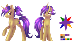 Size: 3649x2002 | Tagged: safe, artist:scarlet-spectrum, oc, oc only, oc:amber, pony, unicorn, high res, ponytail, reference sheet, simple background, solo, transparent background