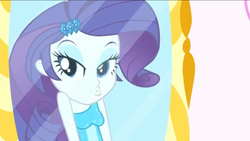 Size: 1136x640 | Tagged: safe, screencap, rarity, equestria girls, g4, make up shake up, my little pony equestria girls: summertime shorts, bedroom eyes, duckface, female, lidded eyes, mirror, solo