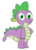 Size: 1379x1937 | Tagged: safe, artist:crazautiz, spike, dragon, g4, bipedal, hand on hip, looking at you, male, simple background, smiling, solo, spiky tail, tail, transparent background