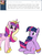 Size: 600x800 | Tagged: safe, artist:dekomaru, princess cadance, twilight sparkle, pony, tumblr:ask twixie, g4, ask, belly button, pregnant, smiling, tumblr