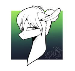 Size: 1311x1249 | Tagged: safe, artist:sweetmelon556, oc, oc only, oc:boldwyn, pony, bust, feather, female, floppy ears, mare, portrait, solo