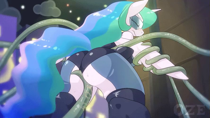 Anime Tentacle Porn Mlp - 1514487 - explicit, artist:oze, princess celestia, alicorn, pony,  semi-anthro, g4, animated, arm hooves, bondage, butt, eyes closed, female,  femsub, five seconds or less, implied mane-iac, latex, latex suit, mare, no  sound, plot,