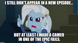 Size: 896x500 | Tagged: safe, trixie, equestria girls, g4, image macro, meme, op isn't even trying anymore, trixie yells at everything