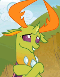 Size: 642x826 | Tagged: safe, screencap, thorax, changedling, changeling, g4, triple threat, animated, cute, gif, king thorax, male, solo, thorabetes