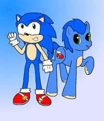 Size: 600x700 | Tagged: safe, artist:emenarartstudios, pony, crossover, male, ponified, solo, sonic the hedgehog, sonic the hedgehog (series)