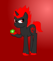 Size: 700x800 | Tagged: safe, artist:emenarartstudios, pony, chaos emerald, crossover, male, ponified, shadow the hedgehog, solo, sonic the hedgehog, sonic the hedgehog (series)