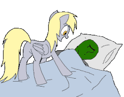 Size: 547x426 | Tagged: safe, artist:hyolark, artist:mr square, derpy hooves, oc, oc:anon, human, pegasus, pony, g4, animated, annoyed, behaving like a dog, butt, colored, cute, derpabetes, duo, featureless crotch, female, gif, happy, mare, open mouth, plot, simple background, smiling, stomping, transparent background