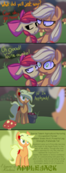 Size: 700x1815 | Tagged: safe, apple bloom, applejack, earth pony, pony, g4, ask, bucket, diane pie, mushroom, tumblr