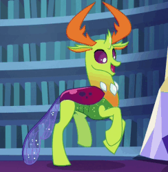 Size: 437x448 | Tagged: safe, screencap, thorax, changedling, changeling, g4, triple threat, animated, cute, gif, king thorax, male, silly changeling, solo, thorabetes, trotting, trotting in place